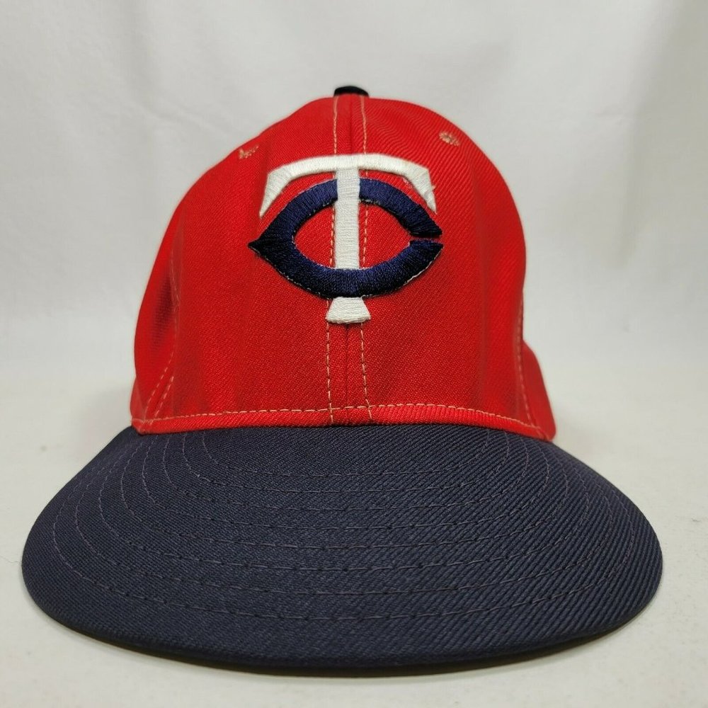 Vintage ANNCO Minnesota Twins Snapback Baseball Hat Cap Red Blue Made in USA